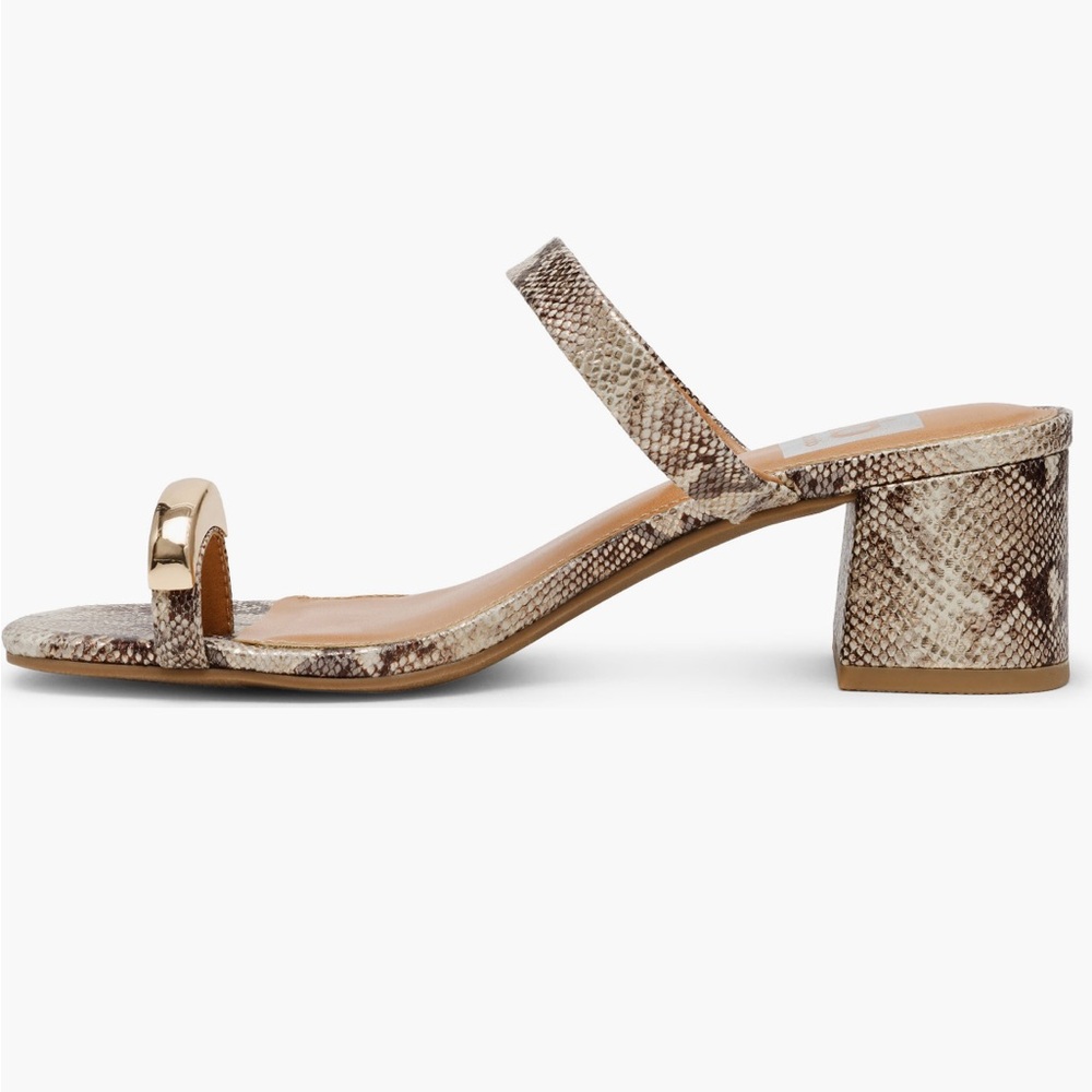 DV by Dolce Vita Brown and Gold Heels with Block Heel